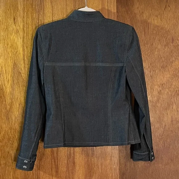 INC International Concepts Charcoal Gray Jacket Sz 6P - Picture 2 of 3